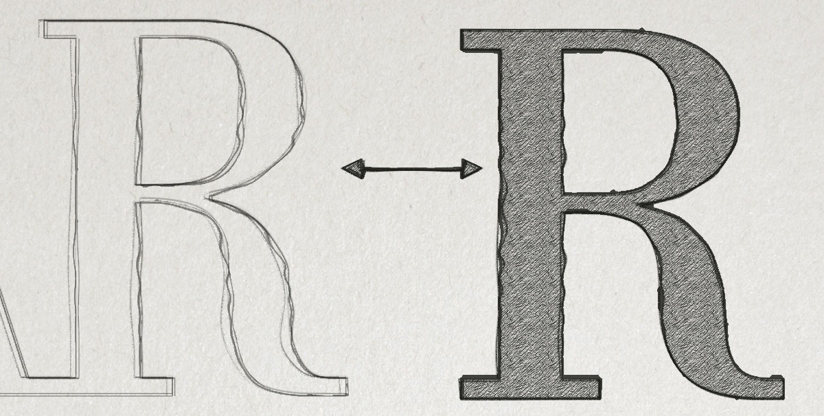 letter SUAREZ letra R
