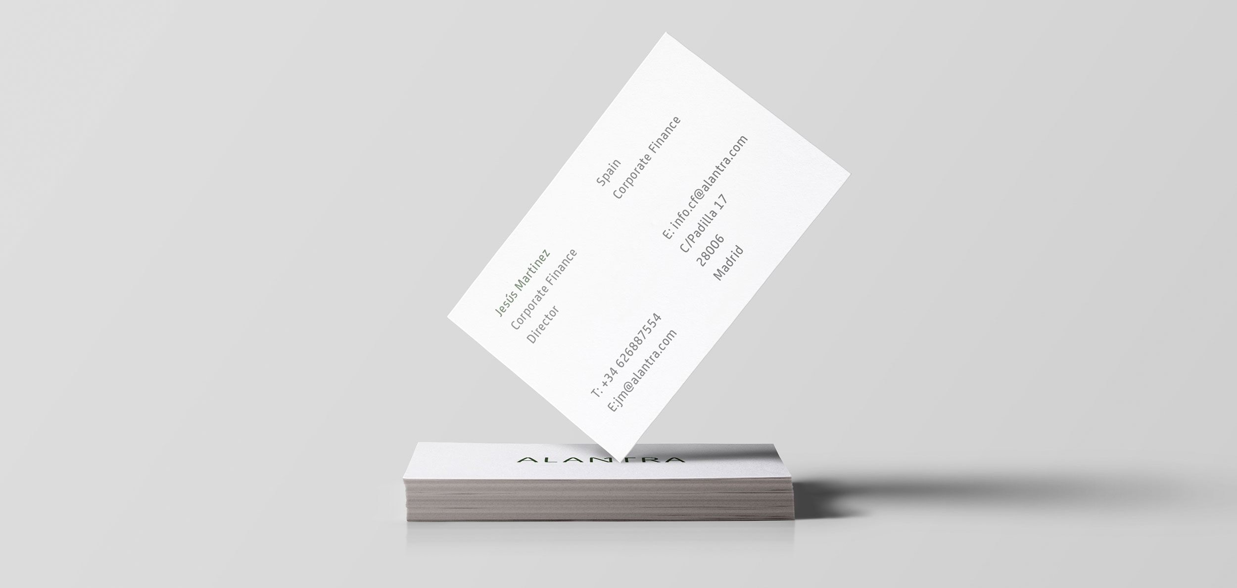 Diseño tarjeta de visita Alantra Diseño tarjeta de visita Alantra