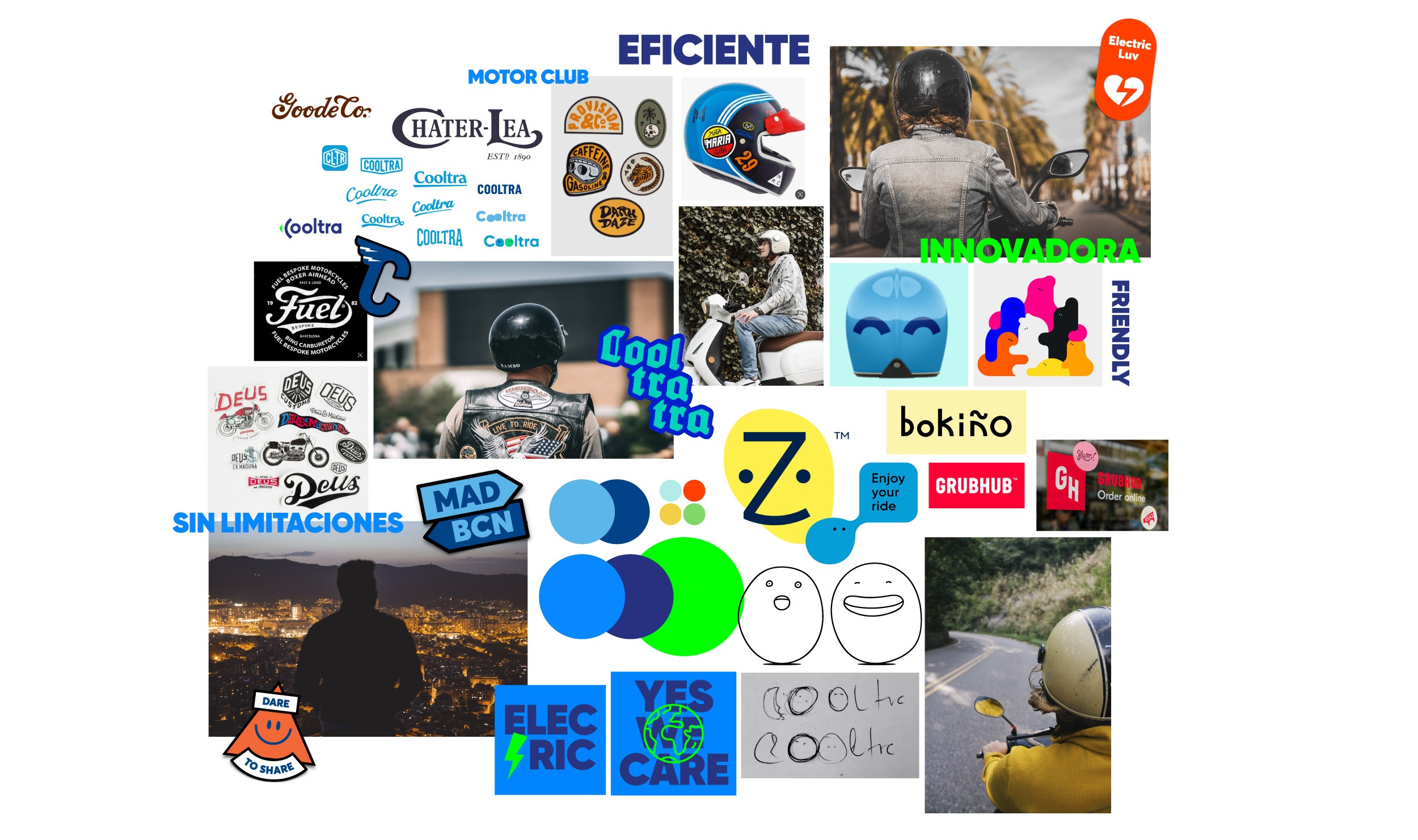 Cooltra moodboard Inspiración de la etiqueta de Miró